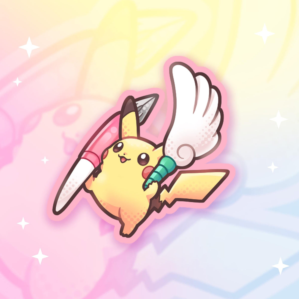 Pkmn Sticker - Pikachu Illustrator