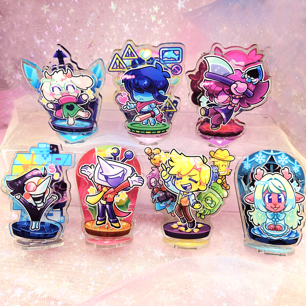 Deltarune Standees - Kris Susie Ralsei Noelle Tenna Spamton Flowery