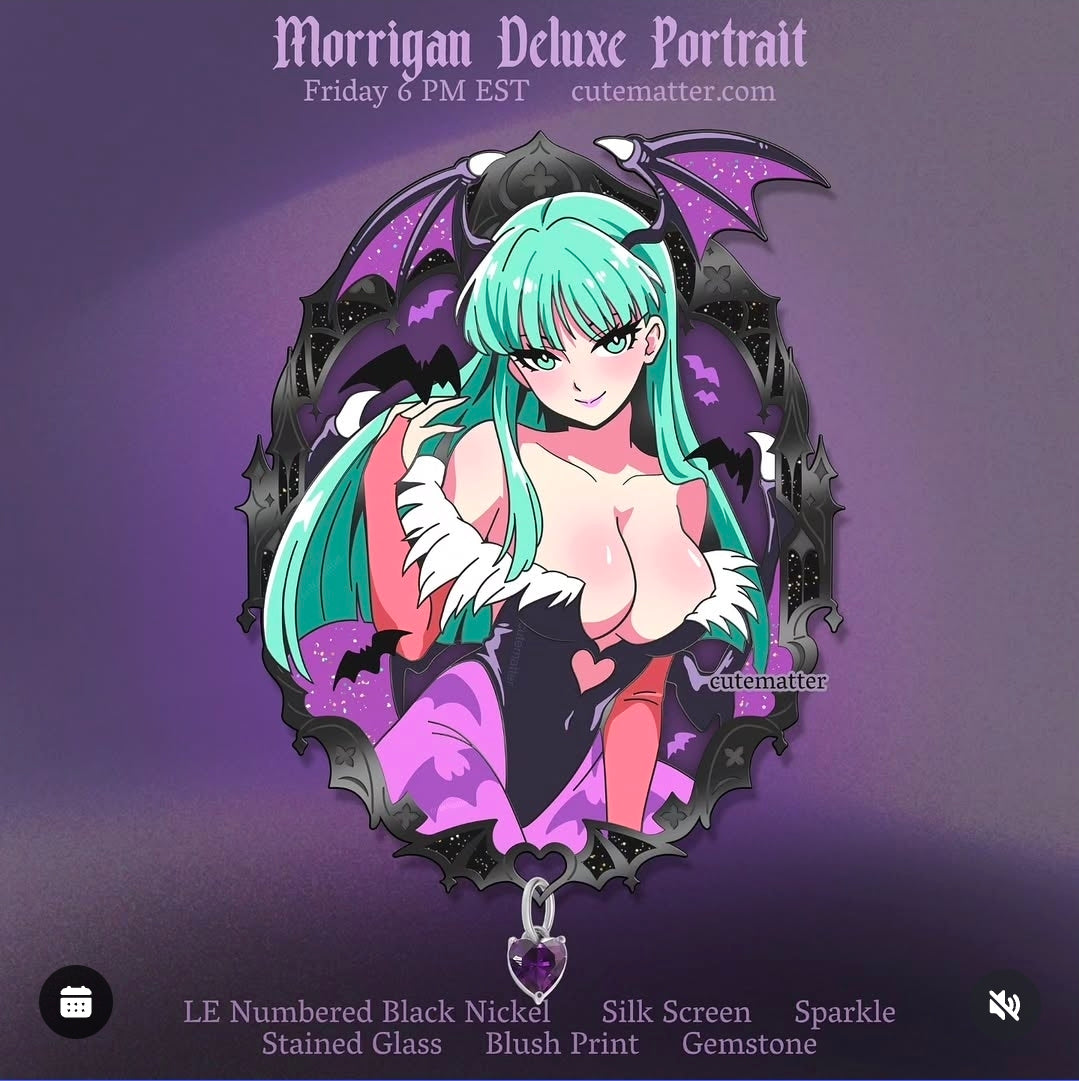 Morrigan Deluxe Portrait Enamel Pin