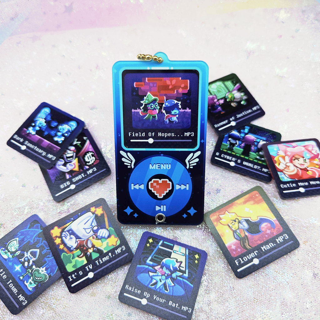 Deltarune MP3 - Openable Customizable Keychain Songs Charm
