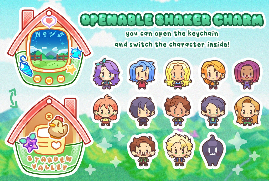 Stardew Valley Tamagotchi - Openable Shaker Keychain Charm