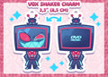 Hazbin Hotel Vox Shaker Keychain Double Sided