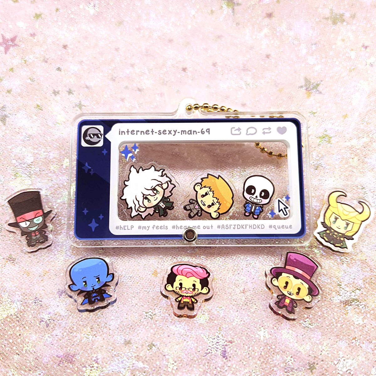 Internet Sexyman Openable Shaker Keychain Charm