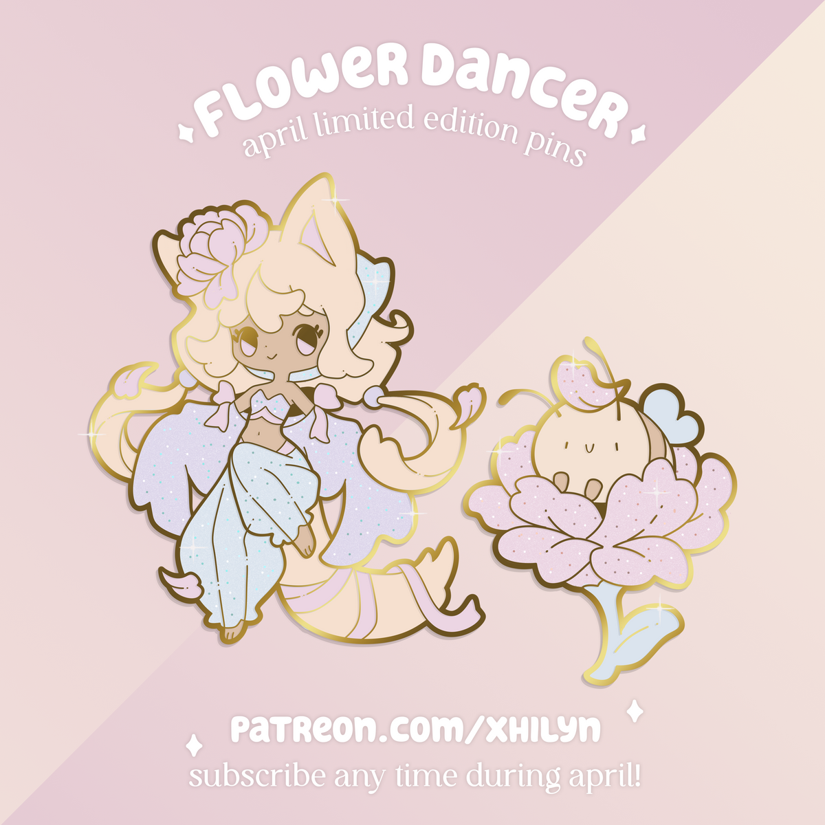 Flower Dancer Pins - April 2025