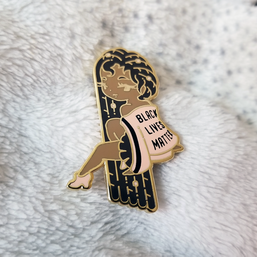 BLM Pin, Sticker, & Postcard