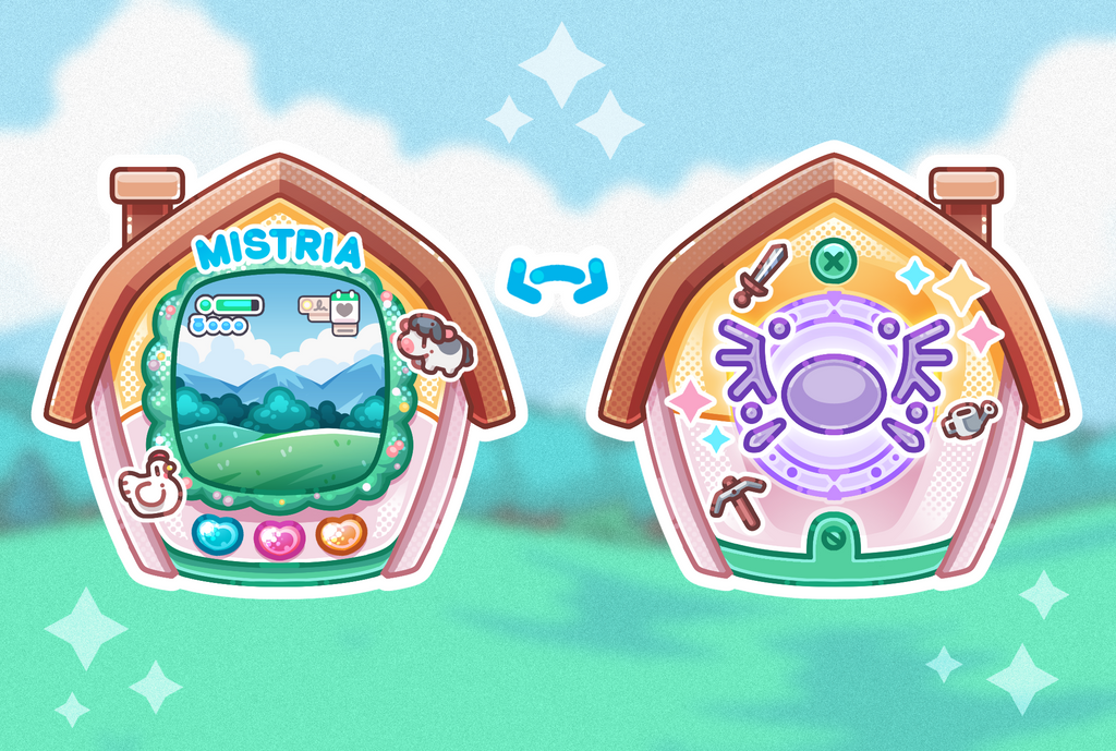 Fields of Mistria Tamagotchi - Openable Shaker Keychain Charm