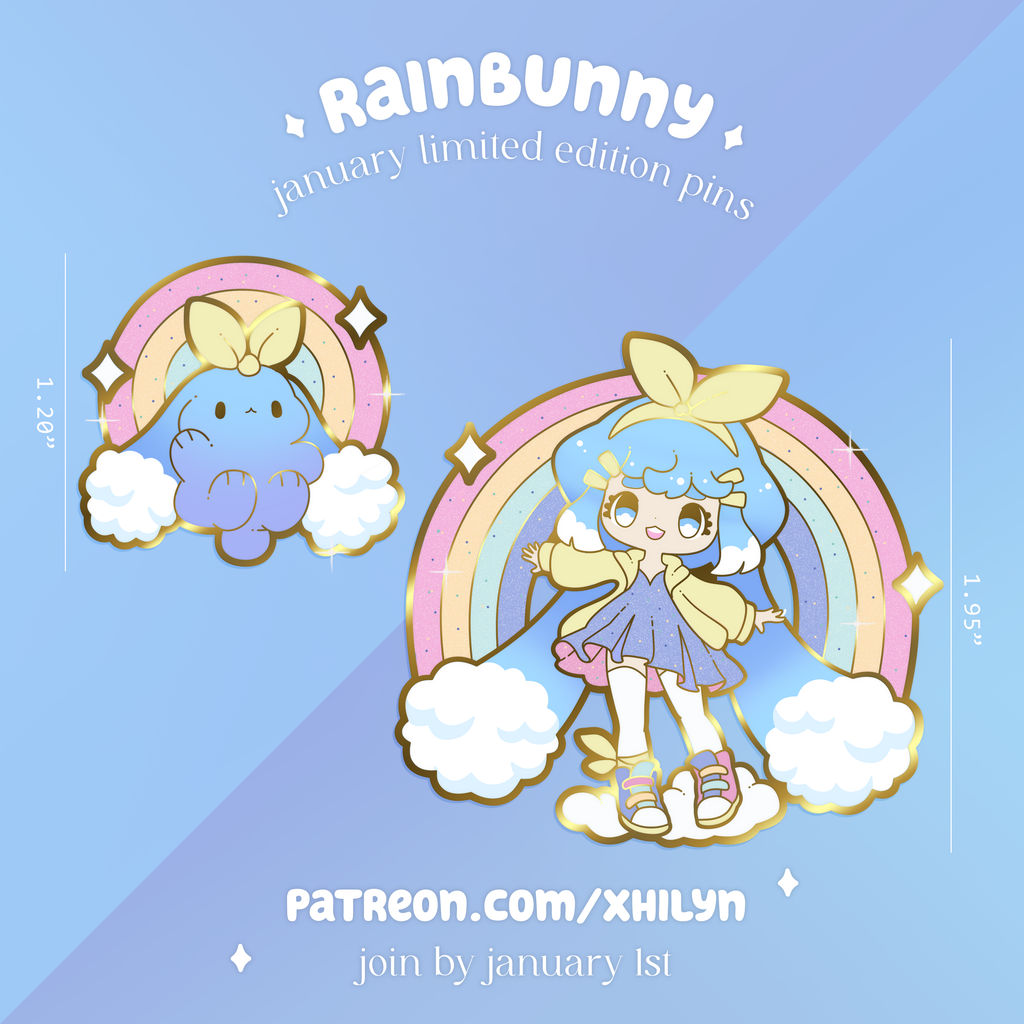 Rainbunny Pins - Jan 2024