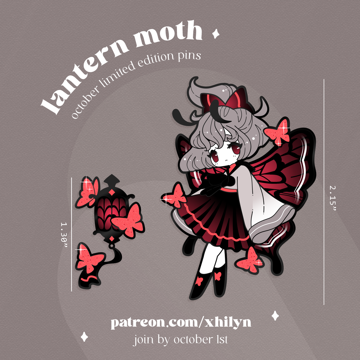 Lantern Moth Pins - Oct 2023