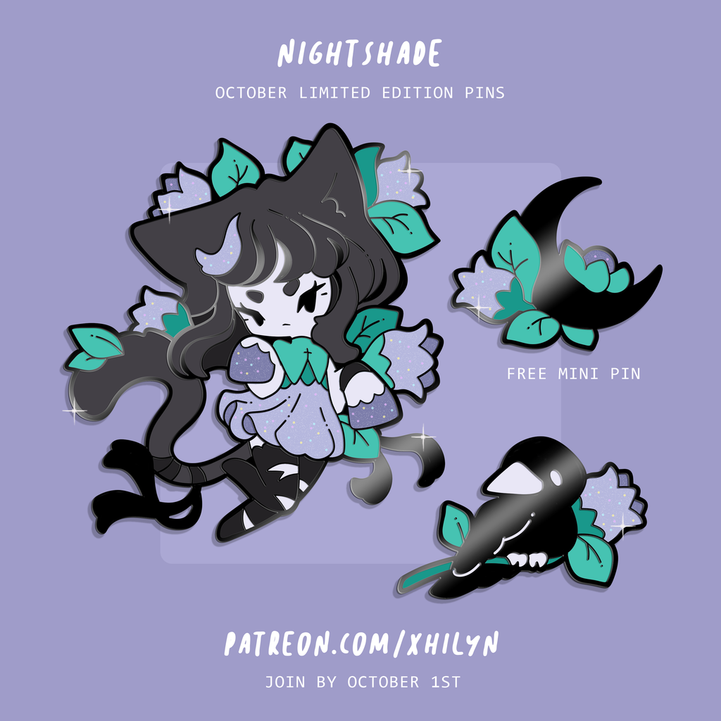 Nightshade Mini Moon Pin - Oct 2022