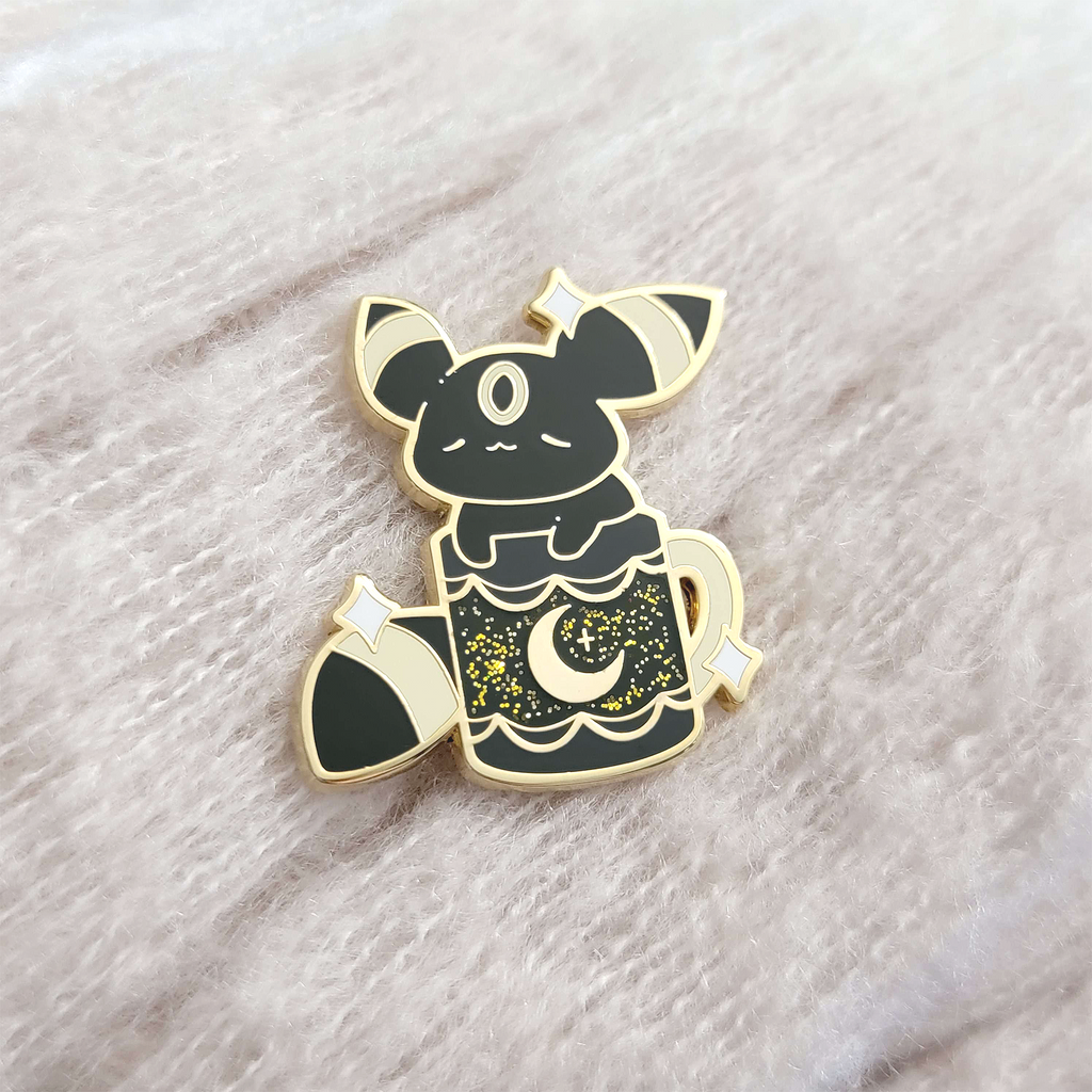Black Coffee Umbreon Eevee Pin