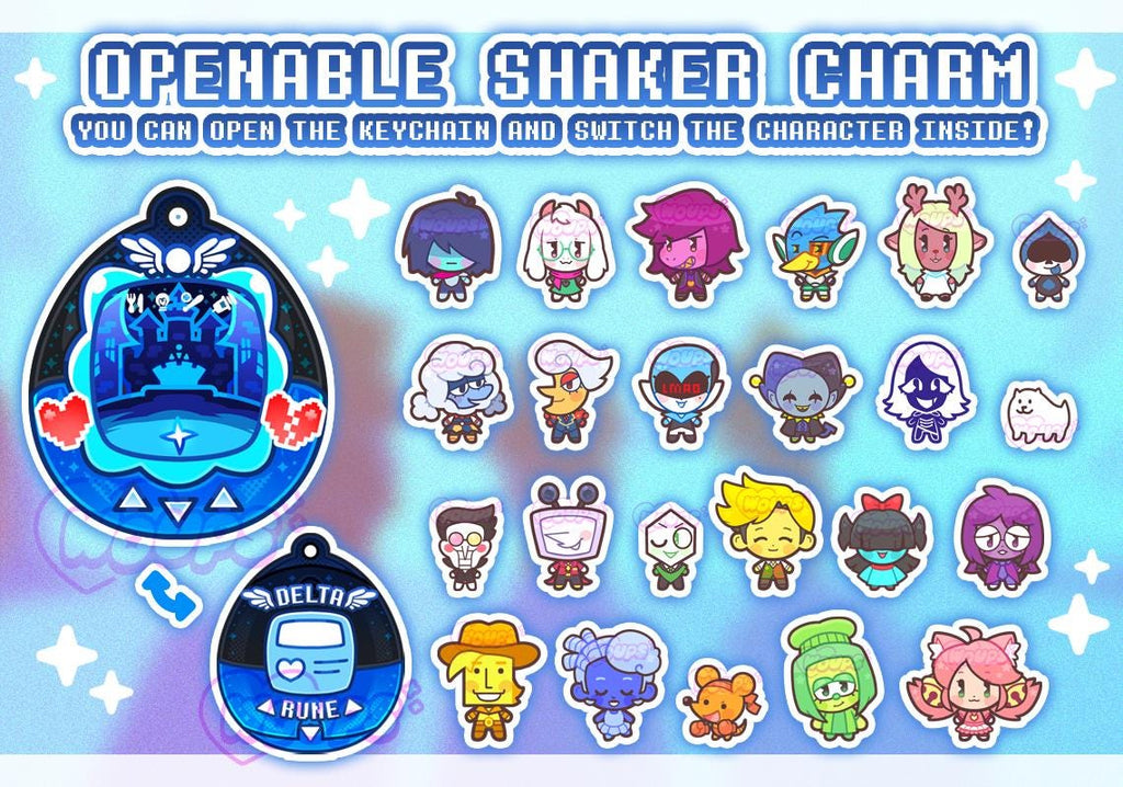 Deltarune - Openable Shaker Keychain Charm