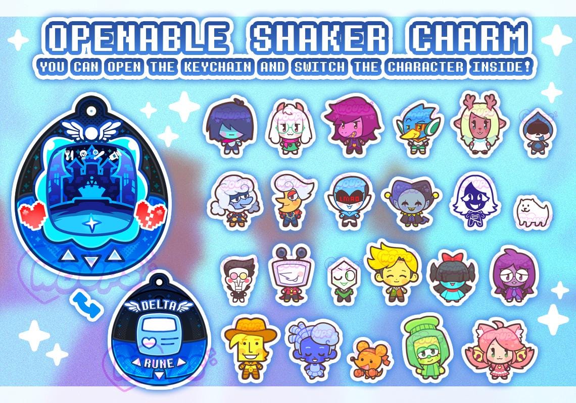 Deltarune - Openable Shaker Keychain Charm