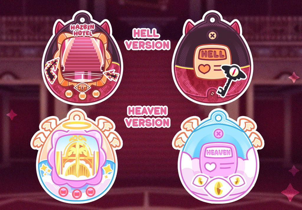 Hazbin Hotel Tamagotchi - Openable Shaker Keychain Charm