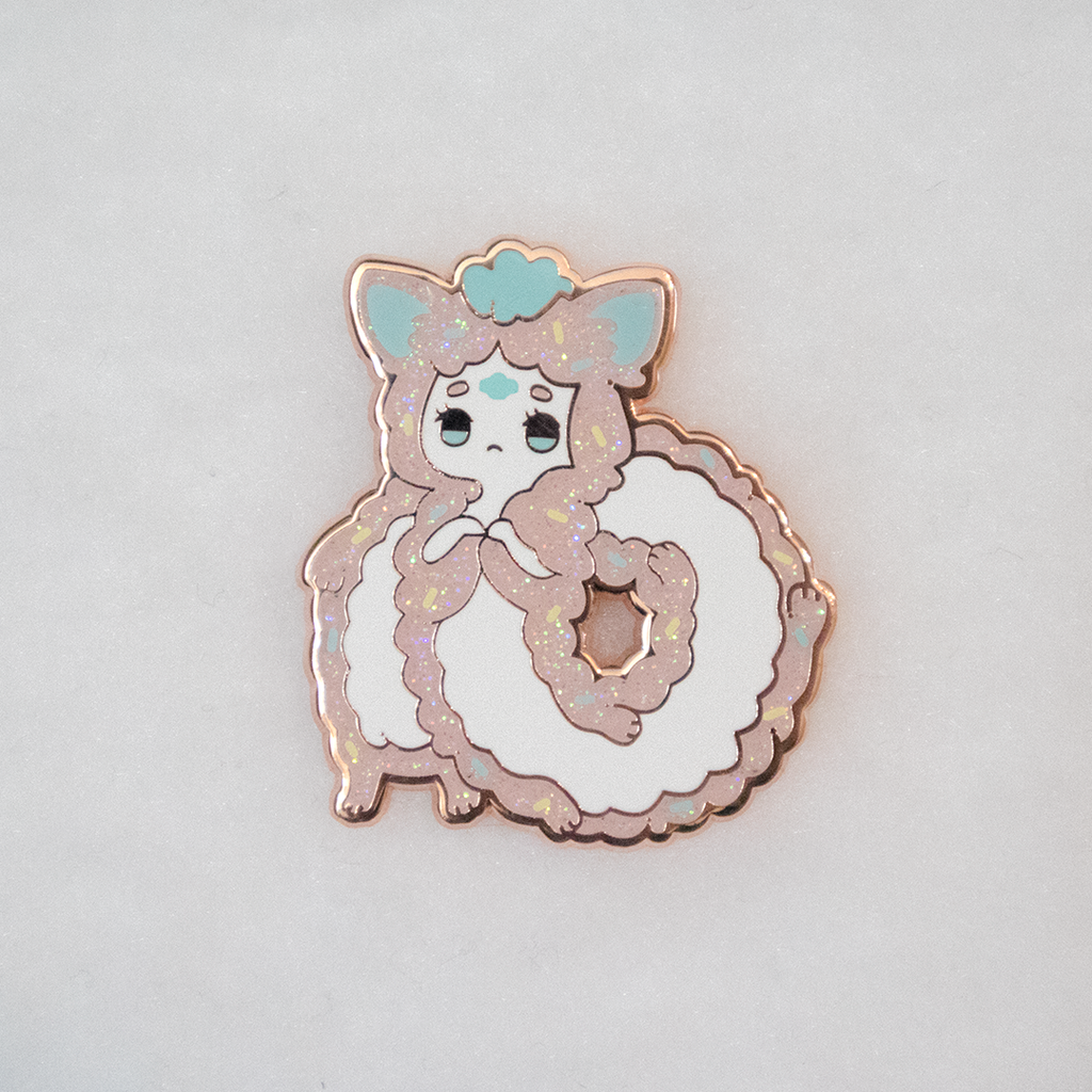 Long Furby Sprinkled Donut Pin