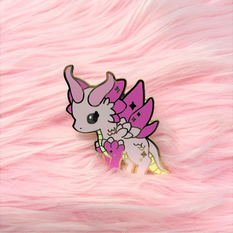 Mythical Creature Flora Dragon Hard Enamel Pin