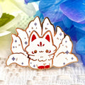 Cute and Kawaii Mythical and Cryptid Kitsune Enamel Pin