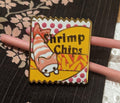 Snack Cats: Shrimp Chips - Hard Enamel Pin | Gold Plated | Cute Gift | Pin Collectors | Original Art