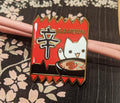 Snack Cats: Ramen "ra-mew-n" - Hard Enamel Pin | Gold Plated | Cute Gift | Pin Collectors | Original Art
