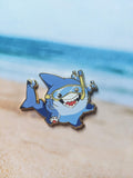 Jeff the Land Shark - Enamel Pin | Collectors Pin | Rainbow Plating | geek accessories