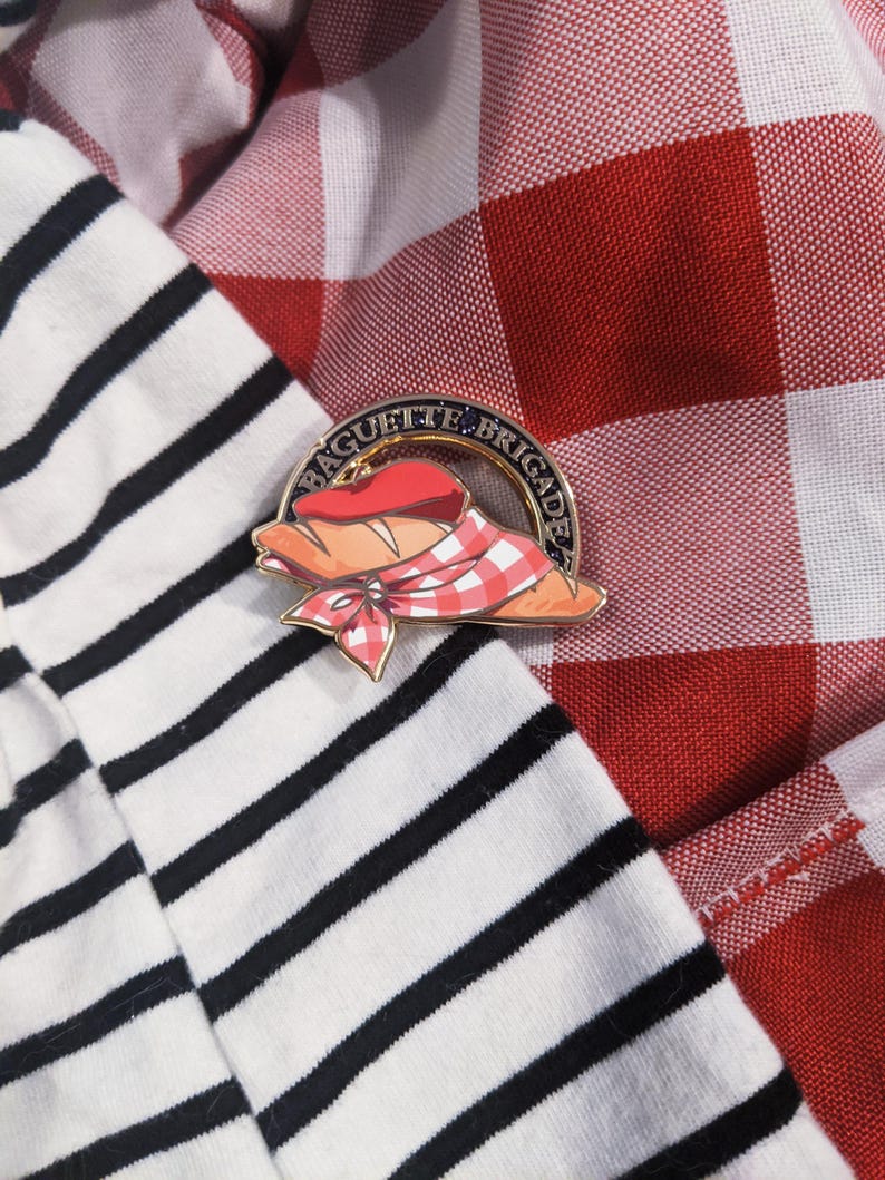 Baguette Brigade - Hard Enamel Pin | Gold Plated | Cute Gift | Pin Collectors | Video Game Pin | Gamer Gift