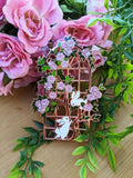 Rose Trellis and Bunny Love - Hard Enamel Pin