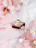 Hanami Set: Bento Box Hard Enamel Pin | Rose Gold Plated | Cute Gift | Pin Collectors