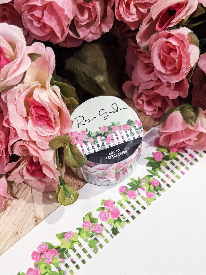 Rose Garden Washi Tape | scrapbooking material | journaling material