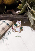Restaurant Cats: Sommelier - Hard Enamel Pin | Gold Plated | Cute Gift | Pin Collectors | Original Art | Gray Tabby Cat