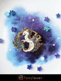 Draco (Dragon) - Celestial Constellations - Hard Enamel Pin | Gold Plated | Cute Gift | Pin Collectors | Original Art