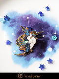 Celestial Constellations - Columba (Bird dove pigeon) - Hard Enamel Pin | Gold Plated | Cute Gift | Pin Collectors | Original Art