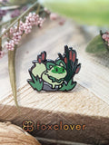 Wilderness Explorer: Cattail Pond Spring Cat Hard Enamel Pin | Cute Gift | Pin Collectors