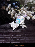 Foxes for All Seasons: Winter - Aurora Borealis - Silver Enamel Pin