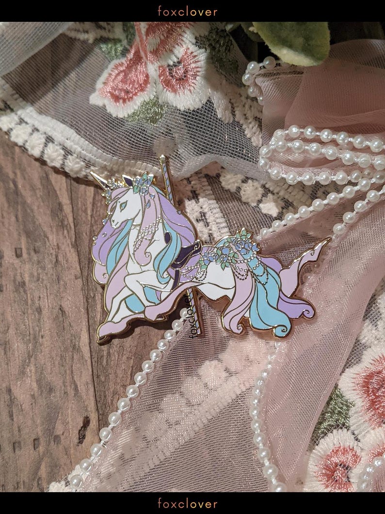 Carousel: Elegant Equine - Hard Enamel Pin | Gold Plated | Cute Gift | Pin Collectors | Lapel Pin