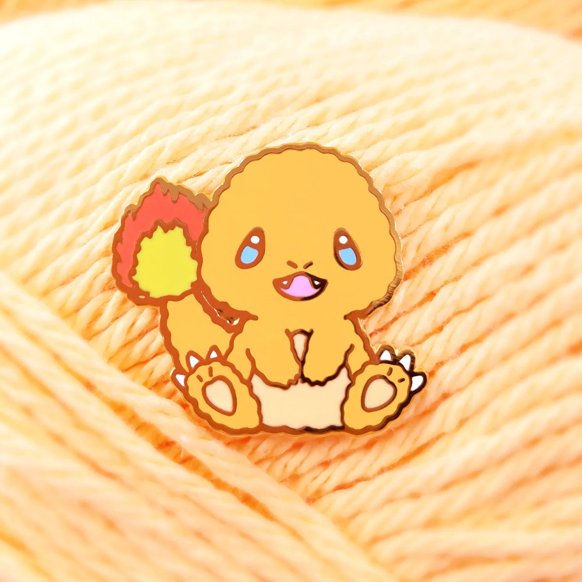 Mofumofu Enamel Pin - Fire Dragon