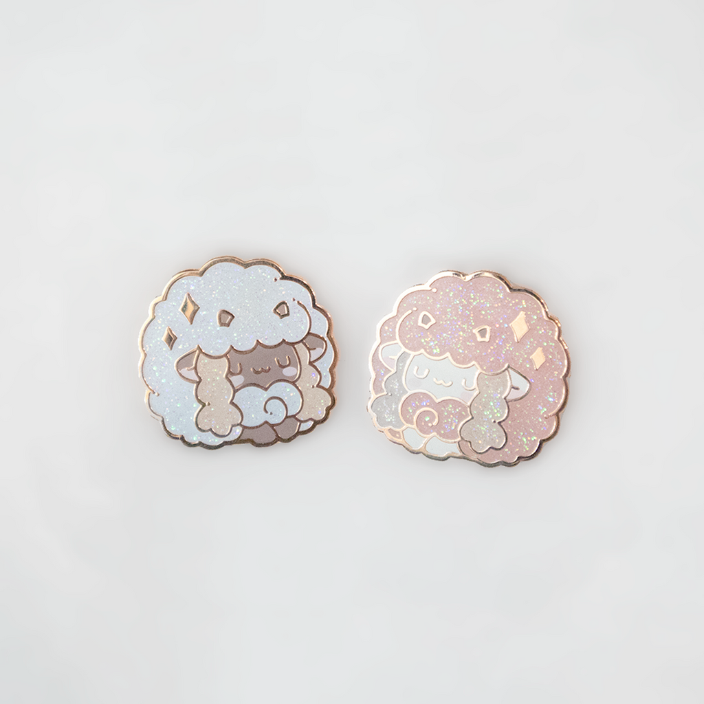 Pink Wooloo Pins ~ "uwu"loo