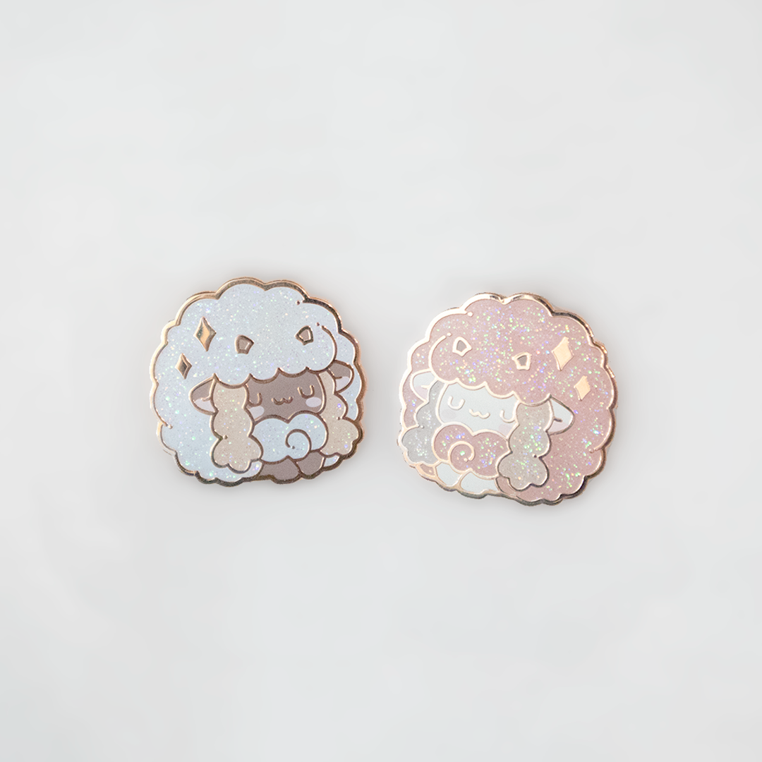 Pink Wooloo Pins ~ "uwu"loo