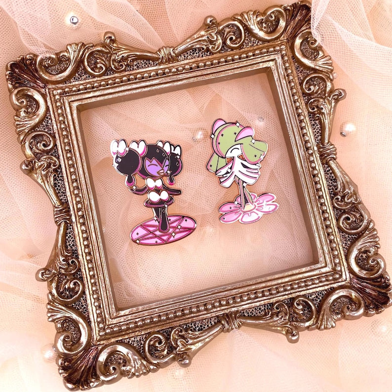 Gothorita and Kirlia Dancing Enamel Pin