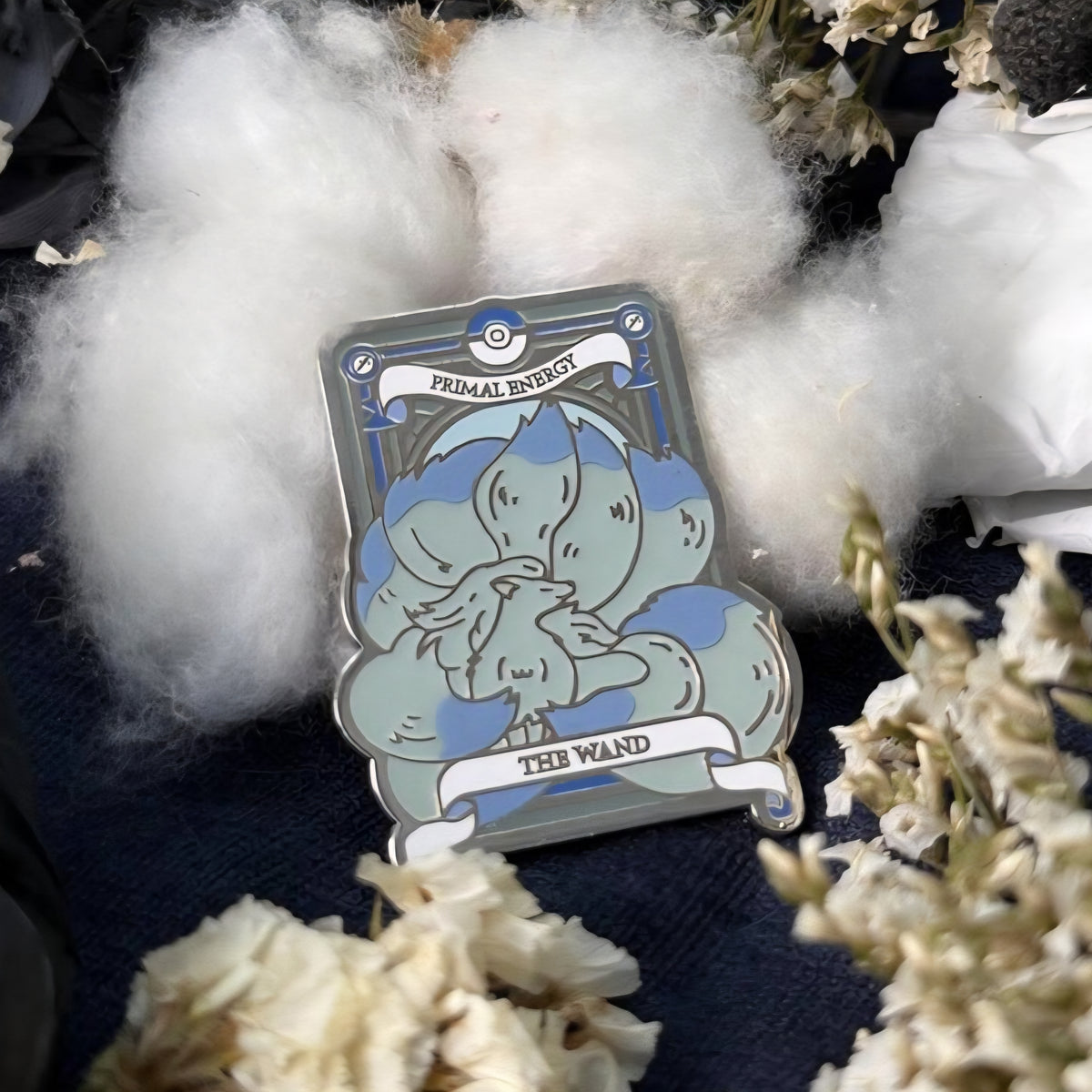 Pocket Fire Fox Shiny Tarot Pin