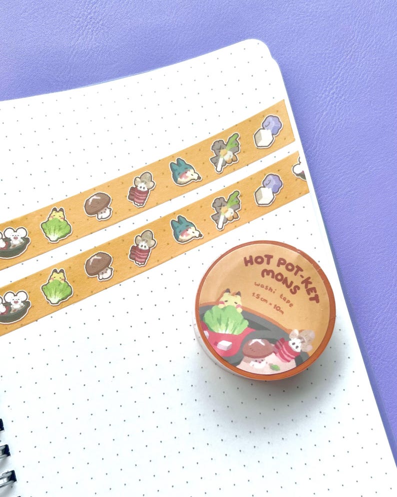Hot Pot-ket Mons Washi Tape - 1.5cm x 10m