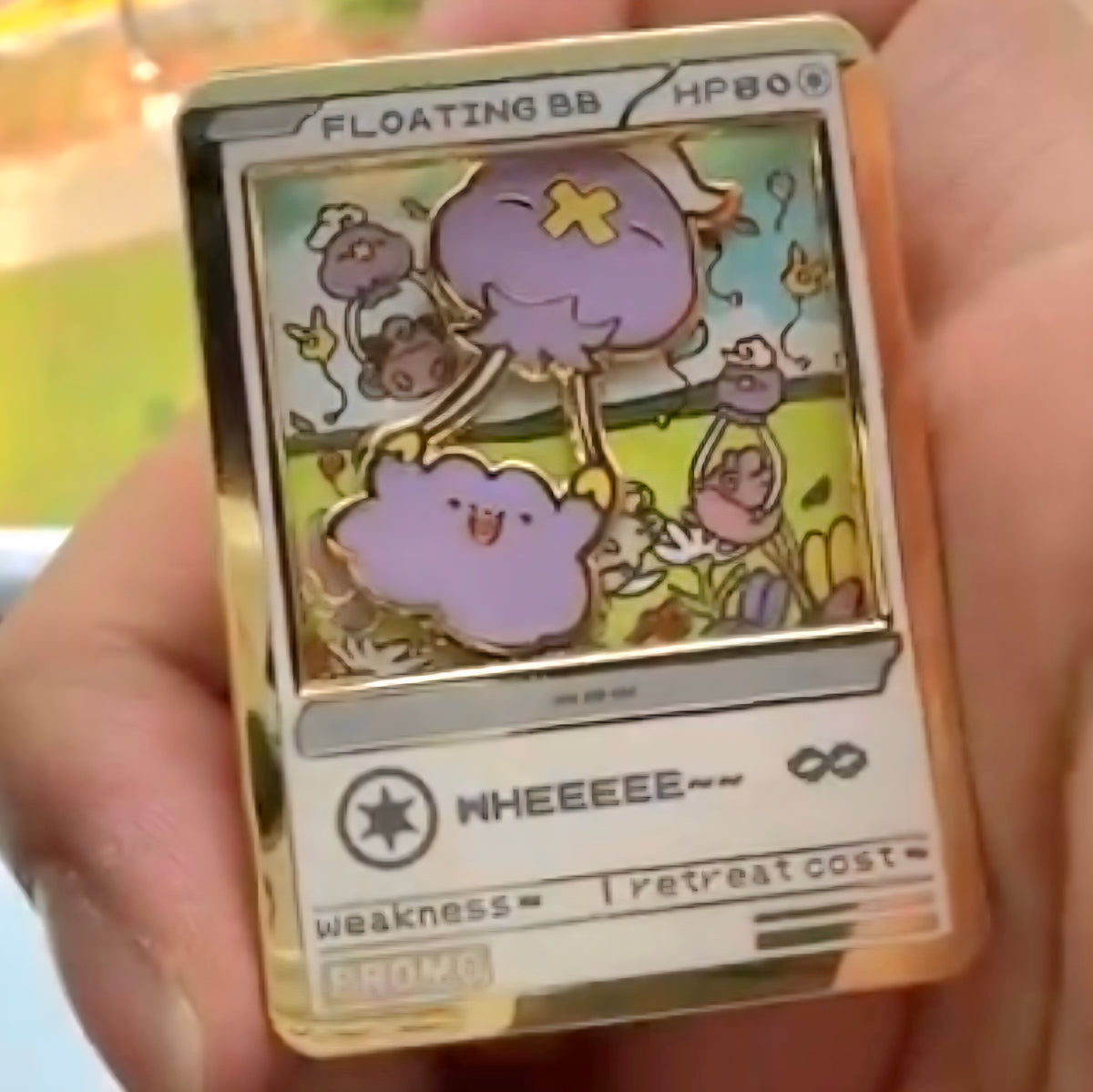 Pocket Floating BB Slider Card Enamel Pin