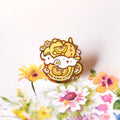 Tea Dragons Enamel Pin: Lemon Chamomile Cream