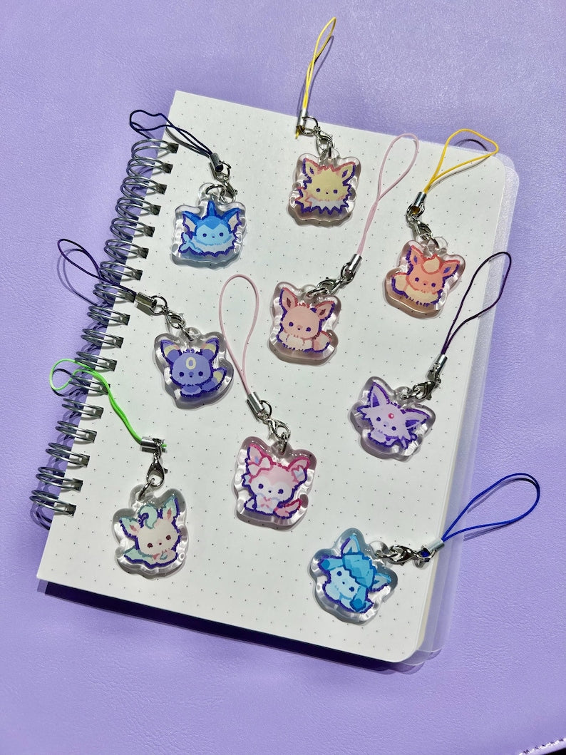 Mini Eeveelution Buds - Epoxy Phone Charms