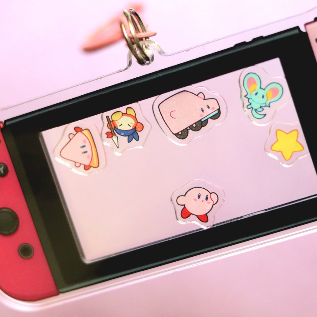 Pink Poyo Forgotten Acrylic Shaker Keychains