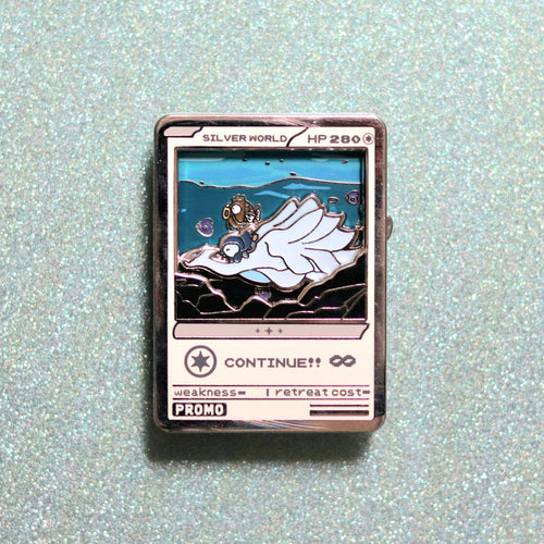 Pocket Silver World Slider Enamel Pin