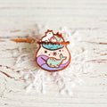 Tiny Earth Enamel Pin: Just Chilling