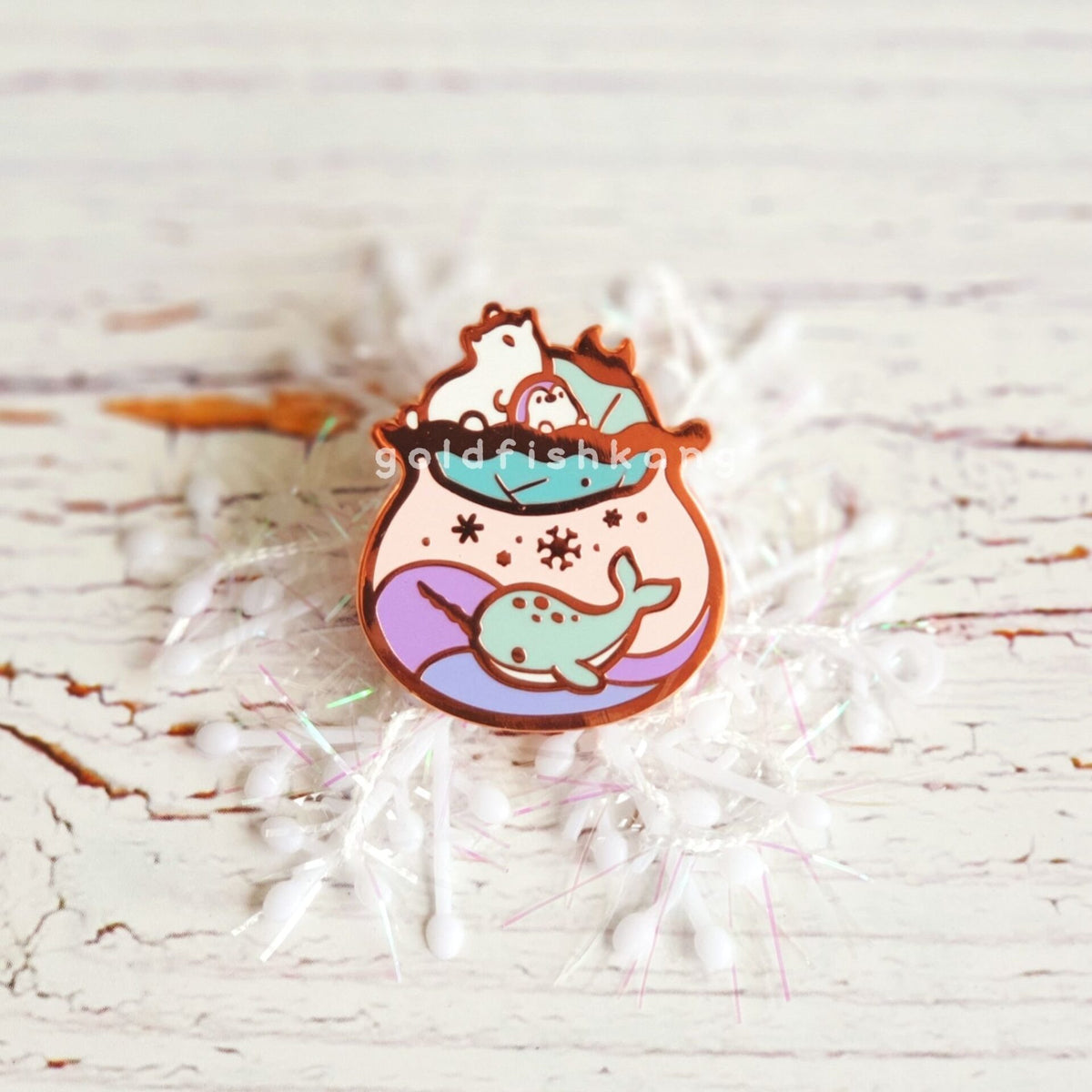 Tiny Earth Enamel Pin: Just Chilling