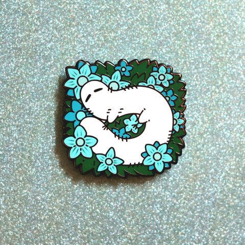 Witch Buddy Sleepy Flowers Enamel Pin