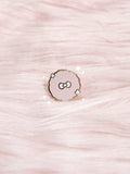 Cute and Small Pastel Pink Makeup Powder Puff Filler/Mini Enamel Pin
