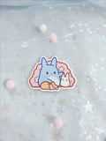 Last chance- Anime Fluffy Fantasy Blue bunny vinyl decal sticker