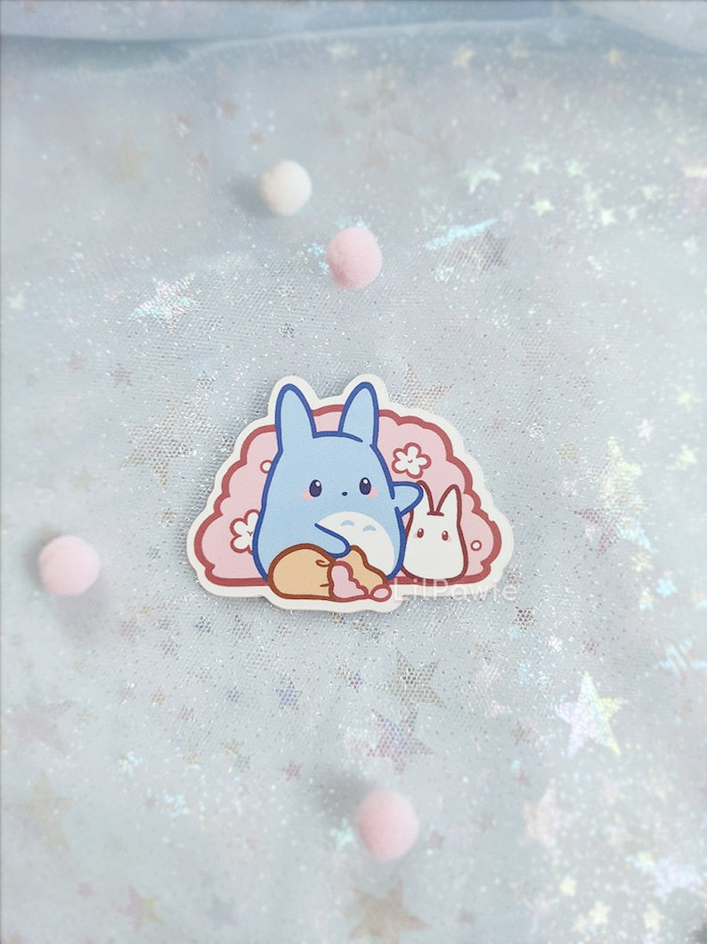 Last chance- Anime Fluffy Fantasy Blue bunny vinyl decal sticker